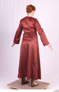  Photos Woman in Historical Dress 69 17th century a poses historical clothing red dress whole body 0006.jpg